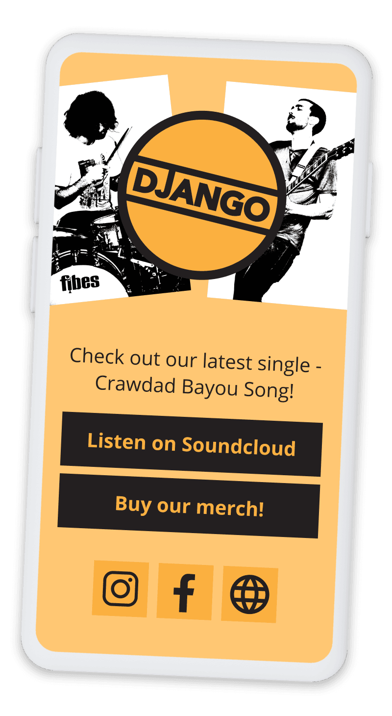 Transitioning image of a Qbit profile page.